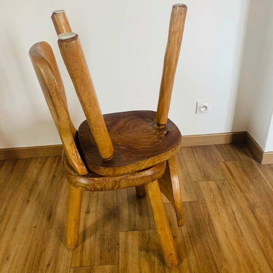 Image 1 of Pair of vintage Brutalist tripod chairs