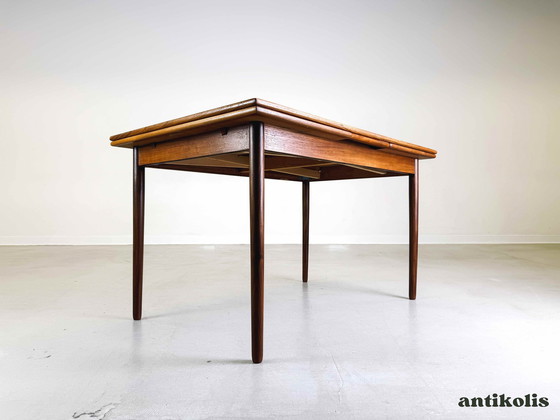 Image 1 of Mid - Century dining table teak extendable 1960 Vintage Danish Design