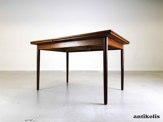 Image 1 of Mid - Century dining table teak extendable 1960 Vintage Danish Design