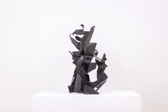 Image 1 of Jean Campa. Abstract sculpture in patinated iron. 1980s.