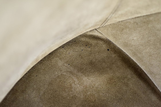 Image 1 of Vintage Mid-Century German Modern Earthy Green Suede Circle Balloon Chair By Lusch Erzeugnis For Lusch & Co, 1960S