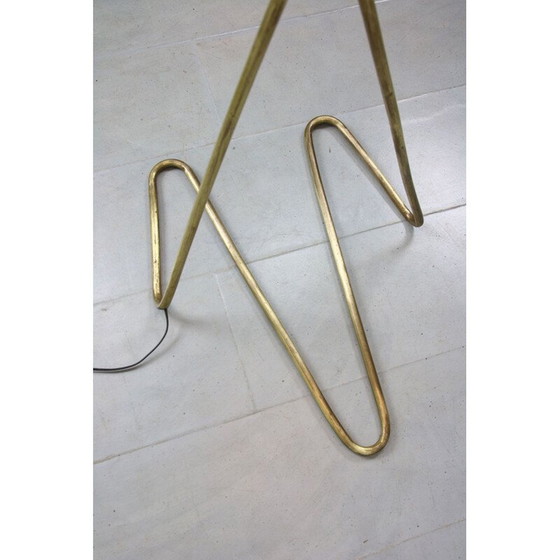 Image 1 of Lampada da terra vintage in ottone in stile Stilnovo