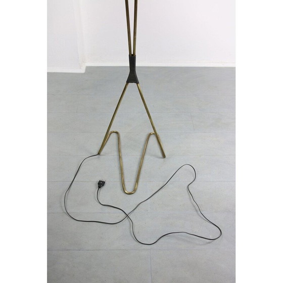 Image 1 of Lampada da terra vintage in ottone in stile Stilnovo