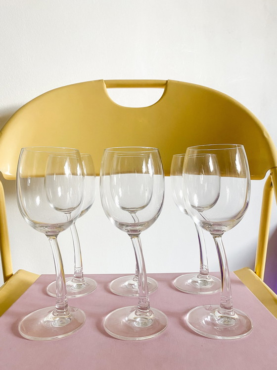 Image 1 of 10X Wine Glasses With Slanted Foot