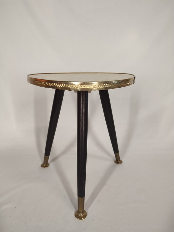 Image 1 of Mid - Century Tripod plant table / side table