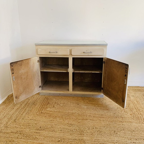 Image 1 of Vintage wood and formica sideboard