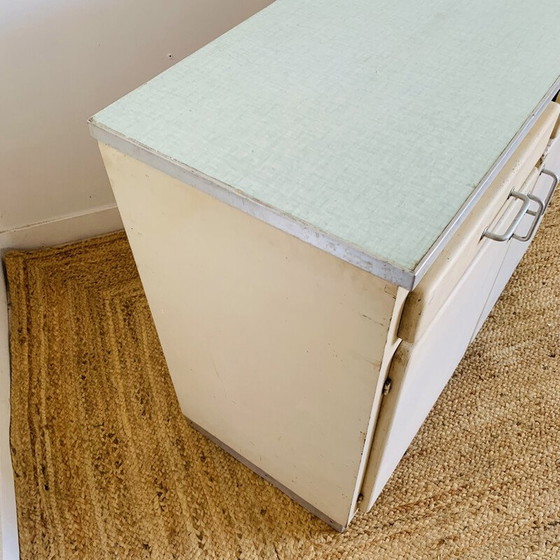 Image 1 of Vintage wood and formica sideboard