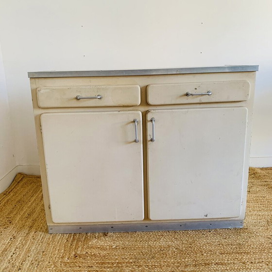 Image 1 of Vintage wood and formica sideboard