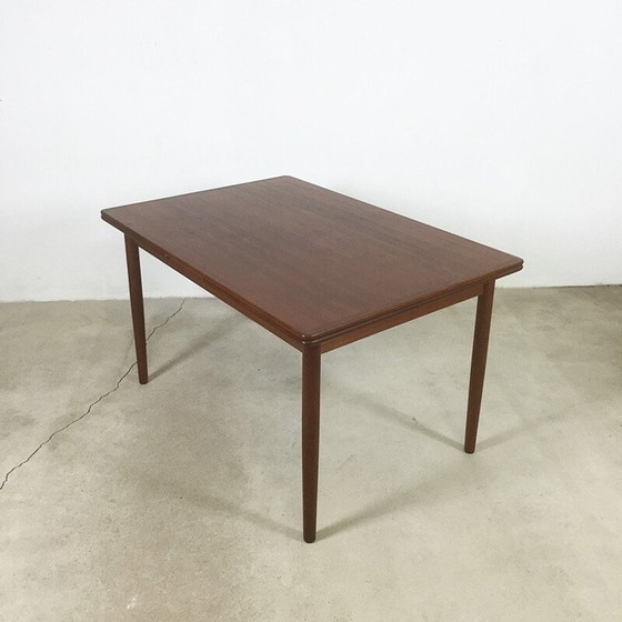 Image 1 of Scandinavian vintage dining table with teak extensions by Willy Sigh for H. Sigh and Sons, Denmark 1960