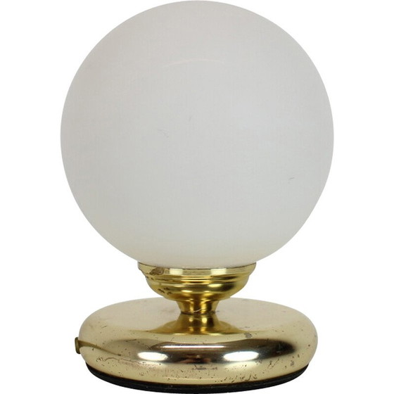 Image 1 of Lampada da tavolo vintage in vetro e ottone, Germania 1970