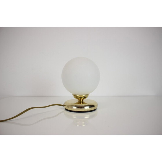 Image 1 of Lampada da tavolo vintage in vetro e ottone, Germania 1970