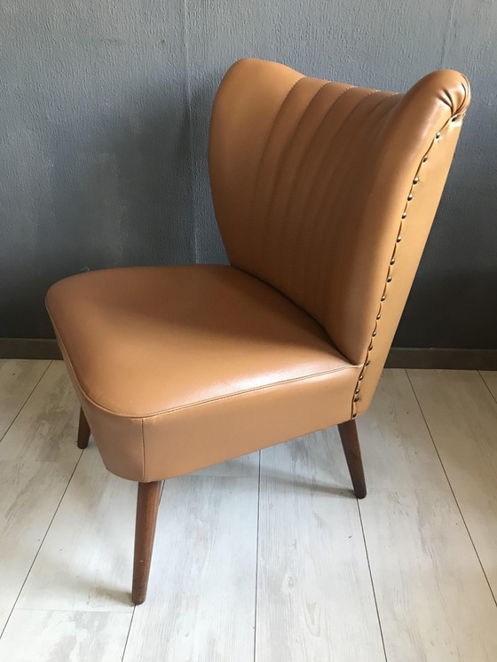 Image 1 of Vintage Cocktail Chair With Skai 1960S