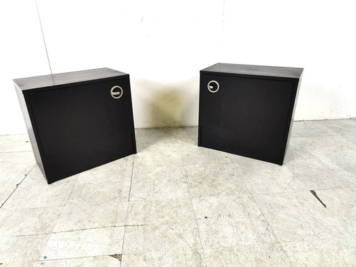 2 mesitas de noche vintage, años 70