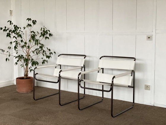 Image 1 of 2x Vintage tube frame chairs