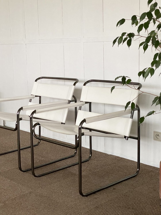 Image 1 of 2x Vintage tube frame chairs