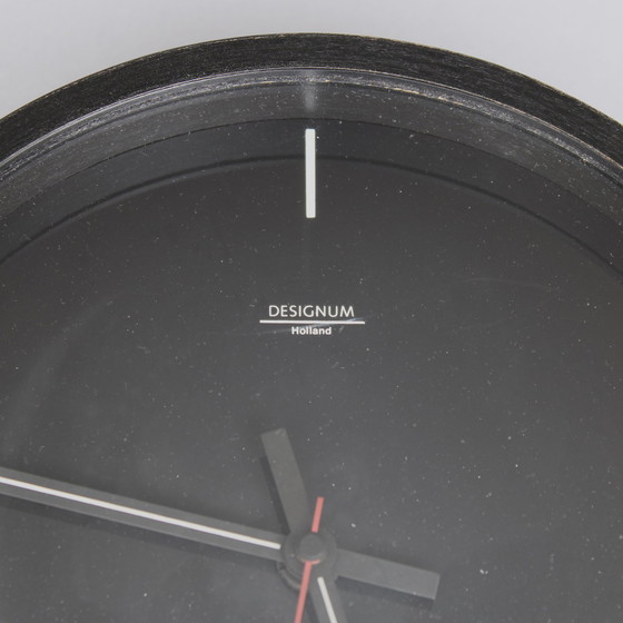 Image 1 of Paul Schudel (1951) Pendule noir Sk, pour Designum, 1982