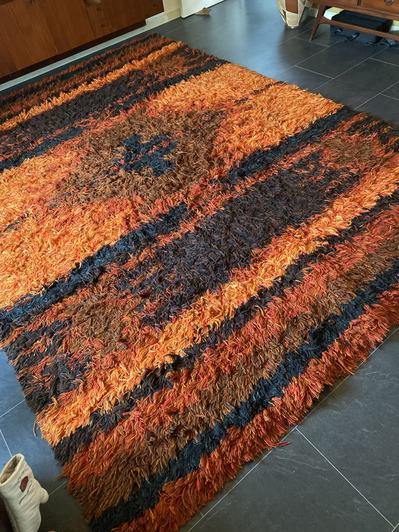 Image 1 of Vintage 2.5 Meters by 3.5 Meters Rya Style Floor Carpet