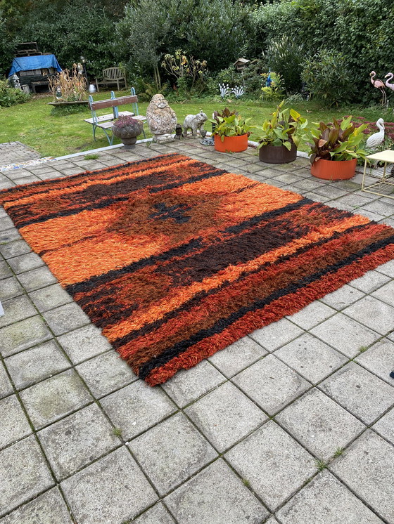 Image 1 of Vintage 2.5 Meters by 3.5 Meters Rya Style Floor Carpet