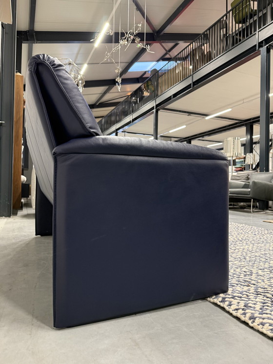 Image 1 of Leolux Bora Beta Sofa 2.5 Seater Blue Leather