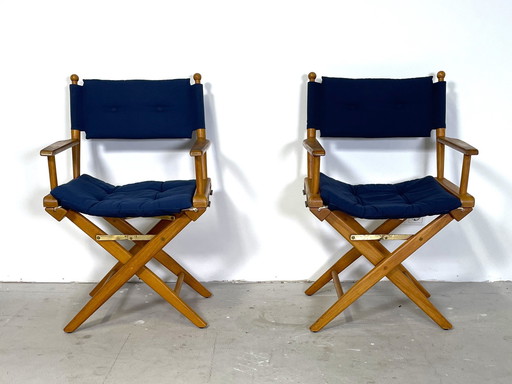 Set Of 2 Teak Director's Chairs