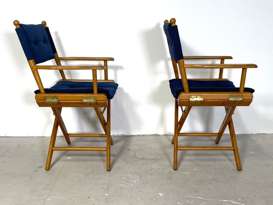 Image 1 of Set Of 2 Teak Director's Chairs