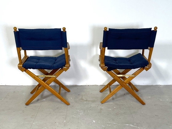 Image 1 of Set Of 2 Teak Director's Chairs