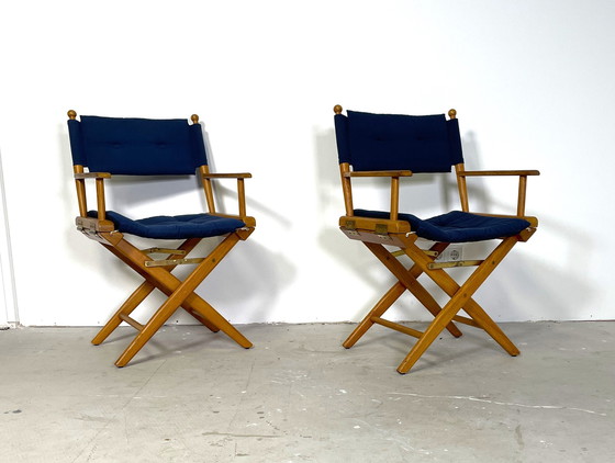 Image 1 of Set Of 2 Teak Director's Chairs