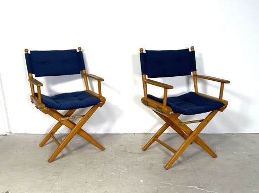 Set Of 2 Teak Director's Chairs