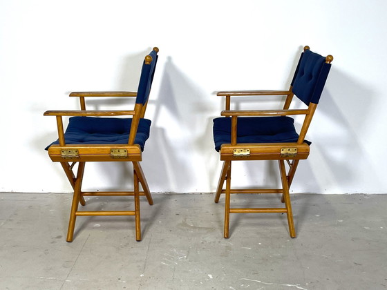 Image 1 of Set Of 2 Teak Director's Chairs