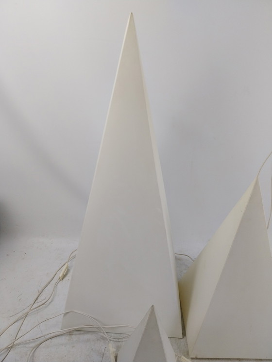 Image 1 of 7 Piece Pyramid Lamps By Harco Loor For Woja.