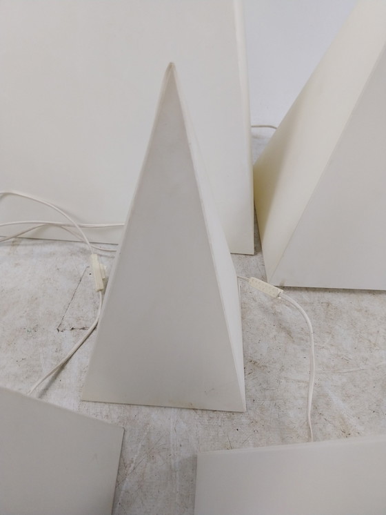 Image 1 of 7 Piece Pyramid Lamps By Harco Loor For Woja.