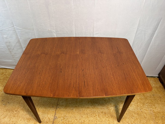Image 1 of Mid Century Retro Vintage Teak Extending Dining Table By Elliots Of Newbury 1960