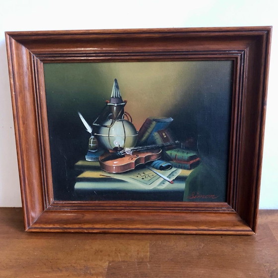 Image 1 of Oil on Canvas Signed Simon