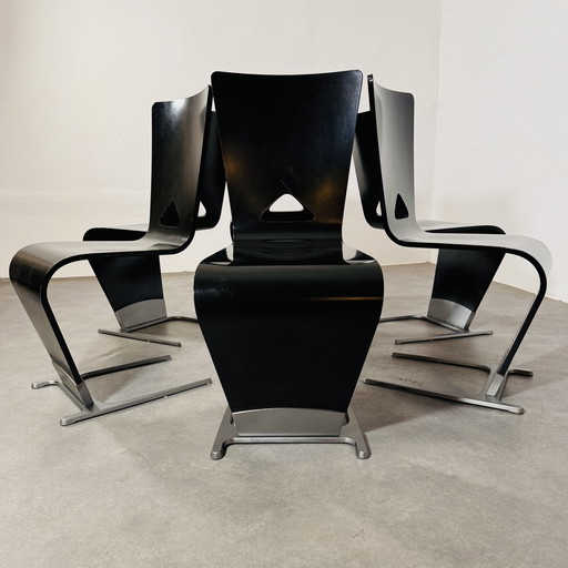 6x Dyna chairs Sacha Lakic for Roche Bobois