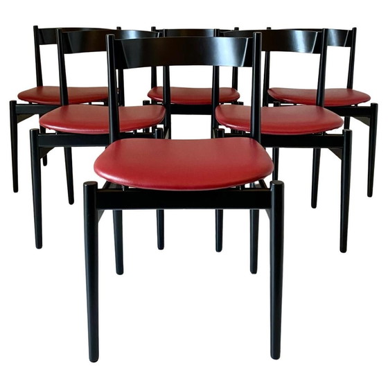 Image 1 of 6X Frattini Chairs For Cassina