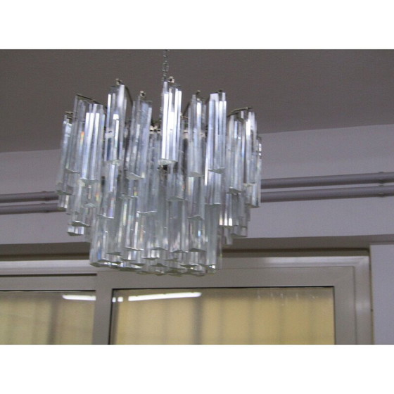 Image 1 of Coppia di lampadari trilobati Venini d'epoca, 1970