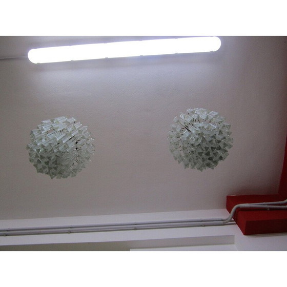 Image 1 of Coppia di lampadari trilobati Venini d'epoca, 1970