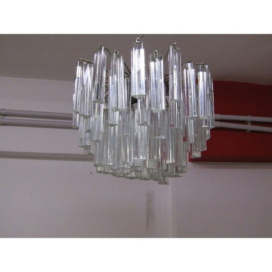 Image 1 of Coppia di lampadari trilobati Venini d'epoca, 1970