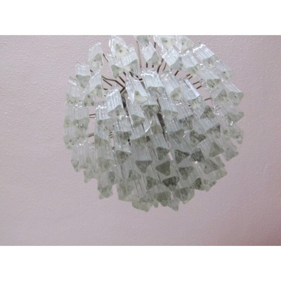 Image 1 of Coppia di lampadari trilobati Venini d'epoca, 1970