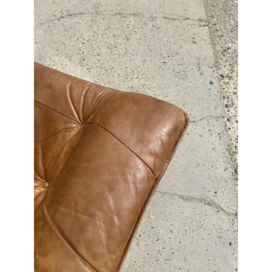 Image 1 of Vintage 2-seater elm sofa with rope seam, Germany 1960