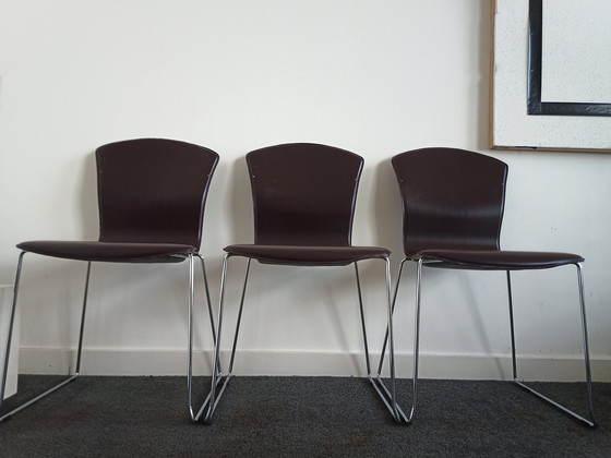 Image 1 of 3x Italian Design Dining Chairs