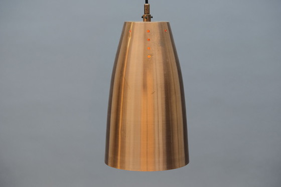 Image 1 of 3x Mid-Century copper church ceiling lamps