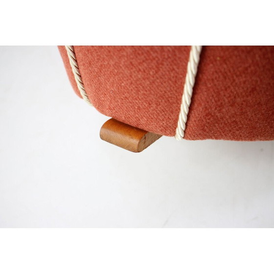 Image 1 of Vintage pouf by Jindřich Halabala, Czechoslovakia 1950s