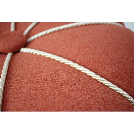 Image 1 of Vintage pouf by Jindřich Halabala, Czechoslovakia 1950s