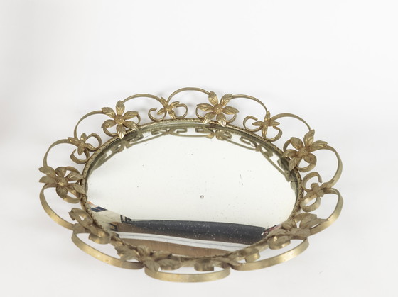 Image 1 of DeKnudt - Sun mirror - Gold - glass - metal - Hollywood Regency - 70's