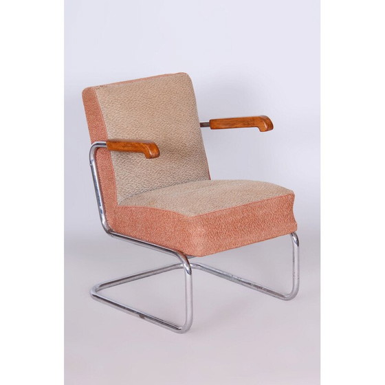 Image 1 of Vintage Bauhaus armchair in chrome steel by Vichr a Spol, Czechoslovakia 1930