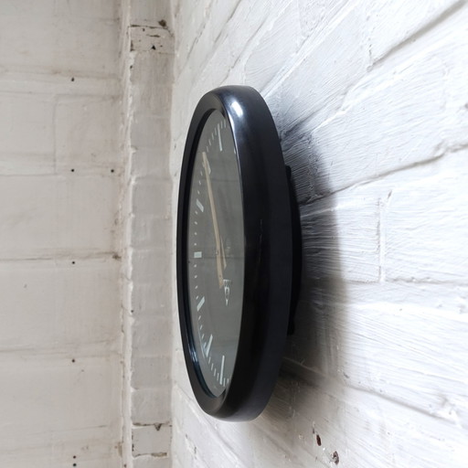 Vintage Industrial Black Pragotron Clock