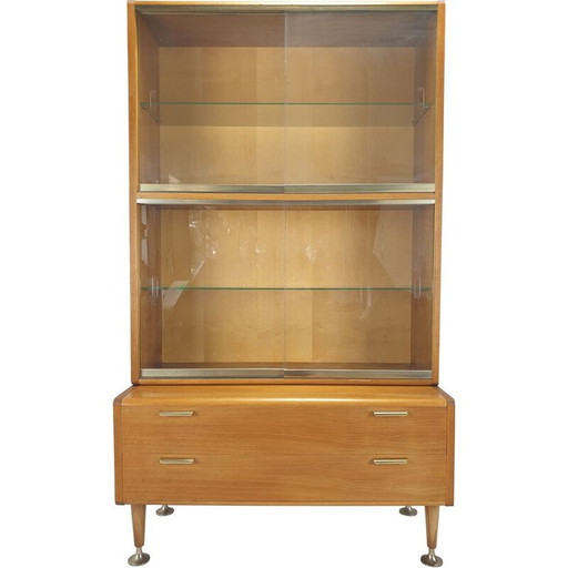 Vintage brass showcase by A.A. Patijn for Zijlstra, The Netherlands 1950