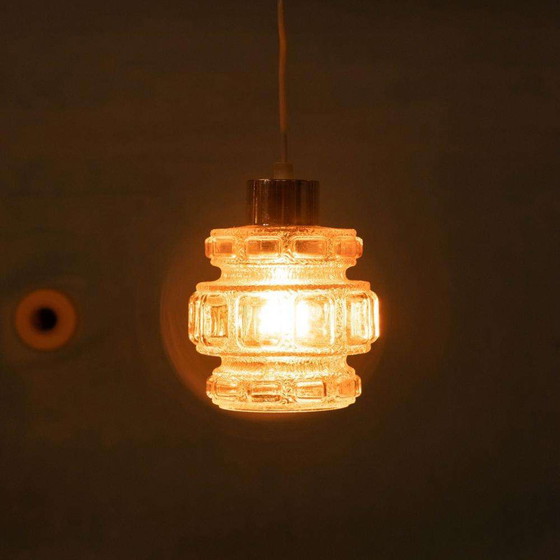 Image 1 of Lampada a sospensione in vetro vintage anni &#39;60/&#39;70, lampada a sospensione in vetro Svezia
