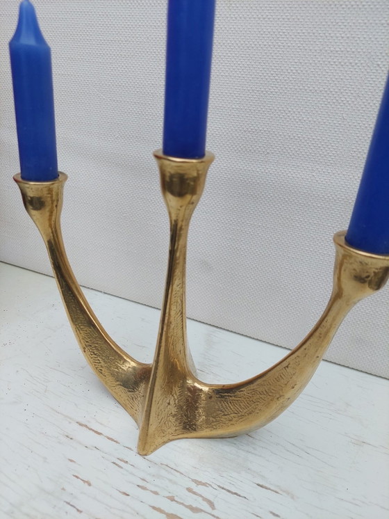 Image 1 of Horst Dalbeck Brass Candlestick Brutalist